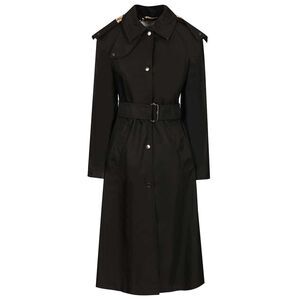 Burberry Women Long Car Coat With Hood